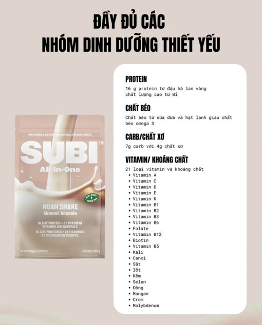 Lợi ích khi sử dụng subi all-in-one noah shake