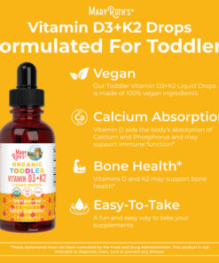 Lợi ích khi sử dụng Mary Ruth’s Toddler Vitamin D3+K2 Liquid Drops